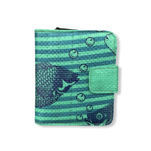 Beadbags Geldbörse aus recycelten Reissack Ri12 Mittelgrün vorne