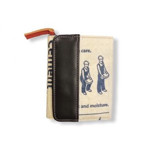 Beadbags Geldbörse aus Kunstleder- Zementsackmix CRL21 blau vorne