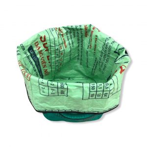 Beadbags Universaltasche/ Wäschesack mit Schultergurt aus recycelten Reissack Ri7 aufgekrempelt | Beadbags