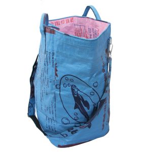 Upycycling Beadbags nachhaltige Tragetasche und Kosmetiktaschen aus recyceltem Reissackmaterial gefertigt in Kambodscha 19bb
