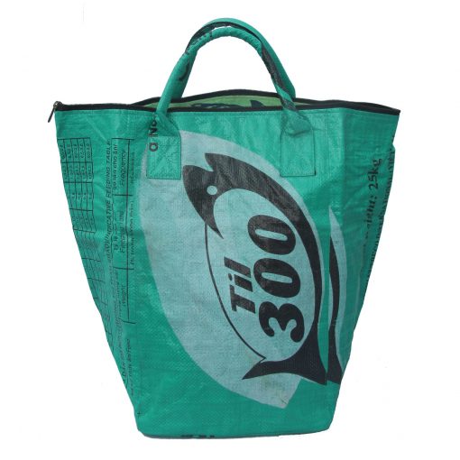 Upycycling Beadbags nachhaltige Tragetasche und Kosmetiktaschen aus recyceltem Reissackmaterial gefertigt in Kambodscha 12bb