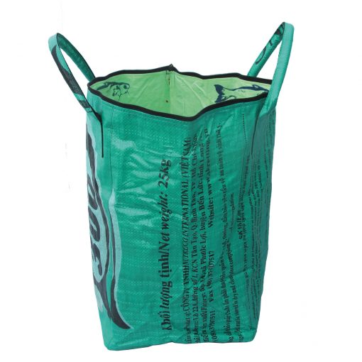 Upycycling Beadbags nachhaltige Tragetasche und Kosmetiktaschen aus recyceltem Reissackmaterial gefertigt in Kambodscha 14bb