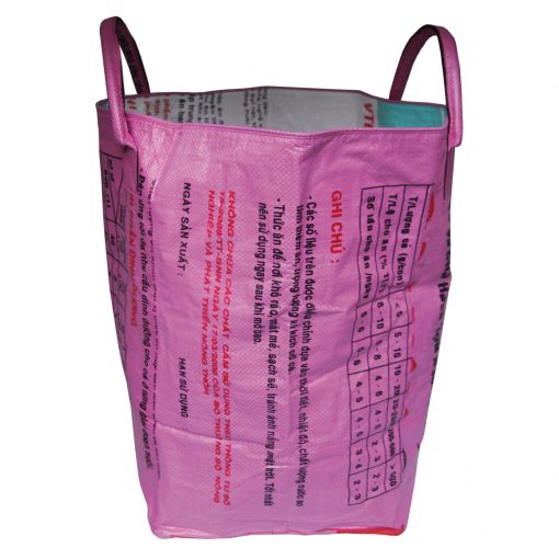 Upycycling Beadbags nachhaltige Tragetasche und Kosmetiktaschen aus recyceltem Reissackmaterial gefertigt in Kambodscha 28b