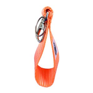 Beadbags Tampenjan Schlüsselanhänger aus recycelte Orange Hafenspanngurte seite
