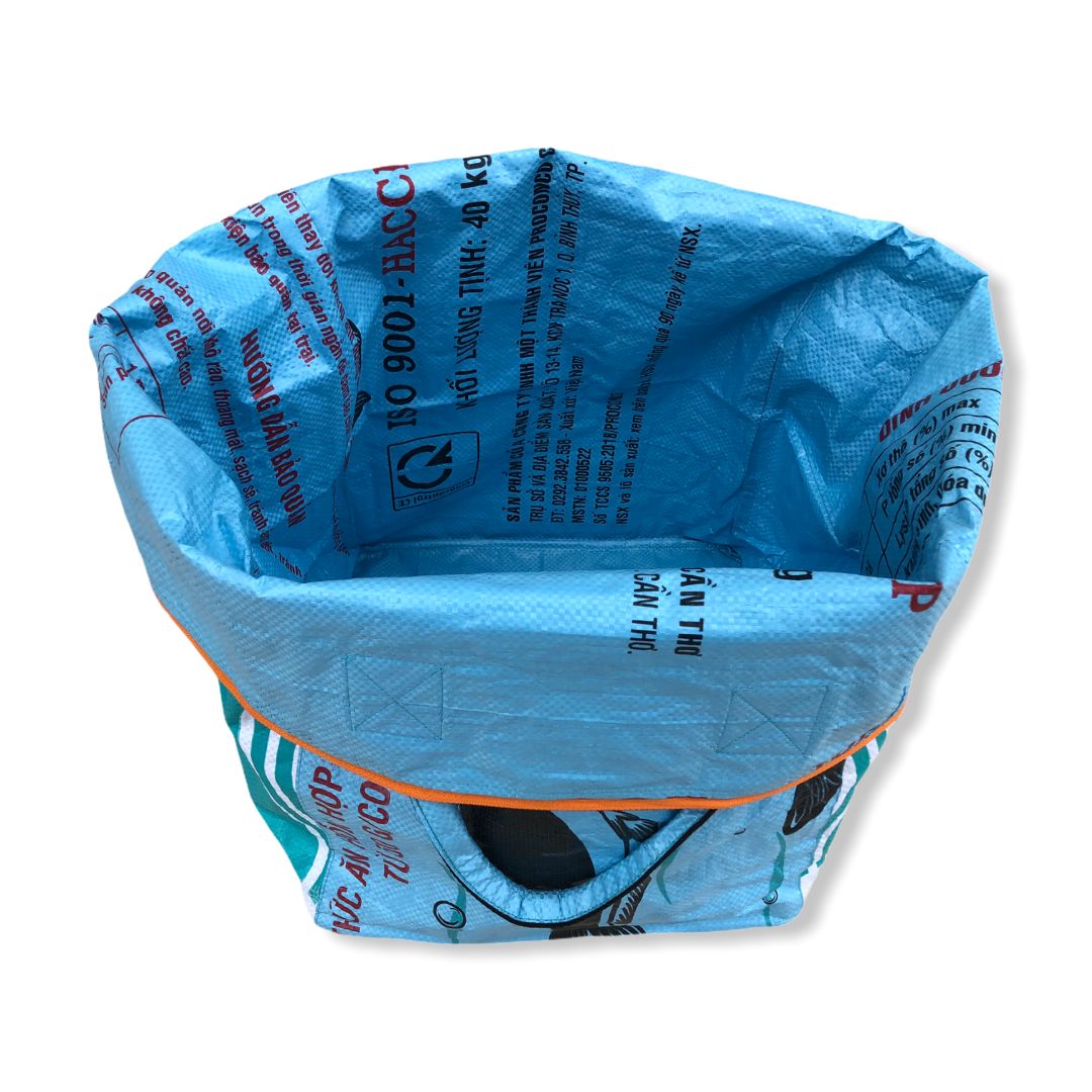 Beadbags Große Allzwecktragetasche aus recycelten Reissack mit Tampenjan  TJ1L (Large) - Beadbags Upcycling Shop