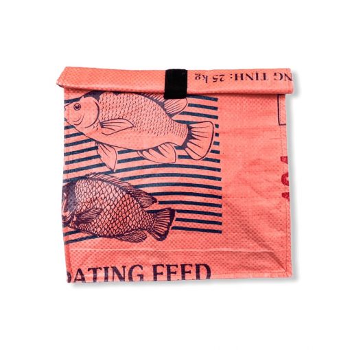 Lunchbag aus recycelten Reissack in orange | Beadbags
