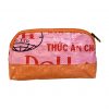 Kosmetiktasche aus recycelten Reissack in rosa orange | Beadbags