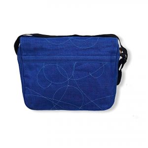 Beadbags Upcycling Schultertasche Net6 Blau