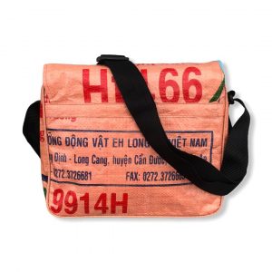 Beadbags Schultasche Joseph aus recycelten Reissack Ri81 Orange Hinten
