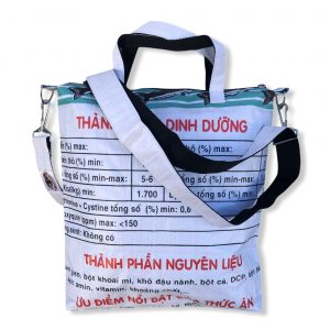 Beadbags Tragetasche aus recycelten Reissack Ri2 hinten weiß