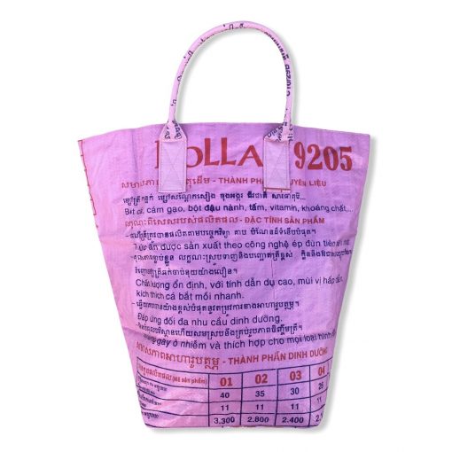Beadbags Kleine Universaltasche / Wäschesack aus recycelten Reissack Ri9.2 rosa hinten