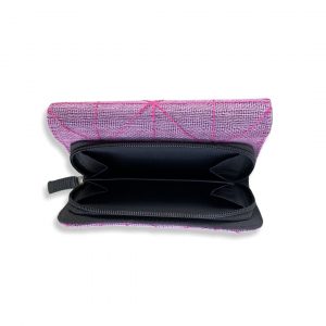 Geldbörse mit 3 Fächern aus reused Moskitonetz in violett | Beadbags