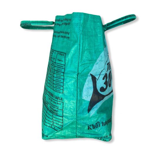 Beadbags Kleine Universaltasche / Wäschesack aus recycelten Reissack Ri9.2 Dunkelgrün seite