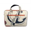 Beadbags Laptoptasche 15,6 Zoll aus recycelten Zementsackmaterial CR13 Anker Rot vorne