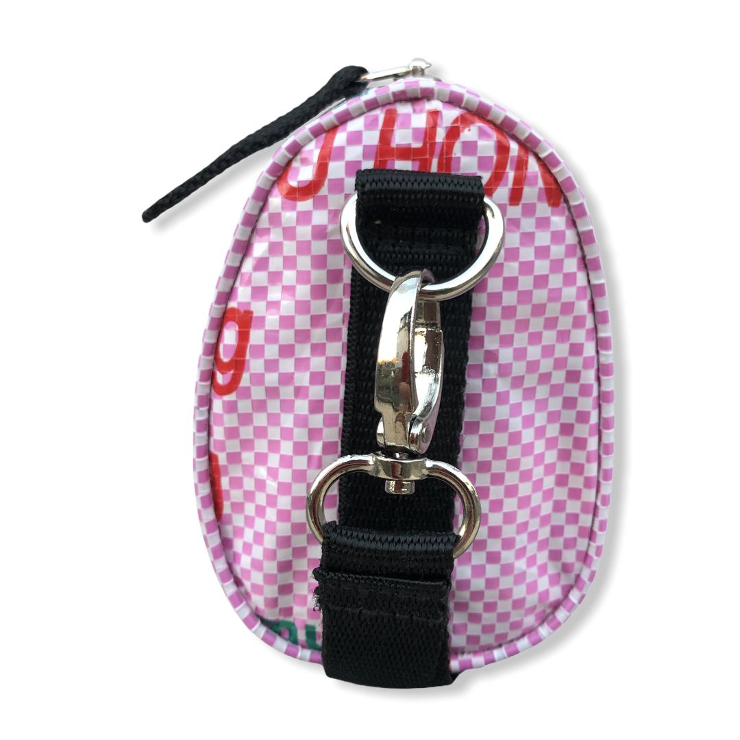 Beadbags Ovale Kosmetiktasche aus recycelten Reissack Ri88 Rosa seite