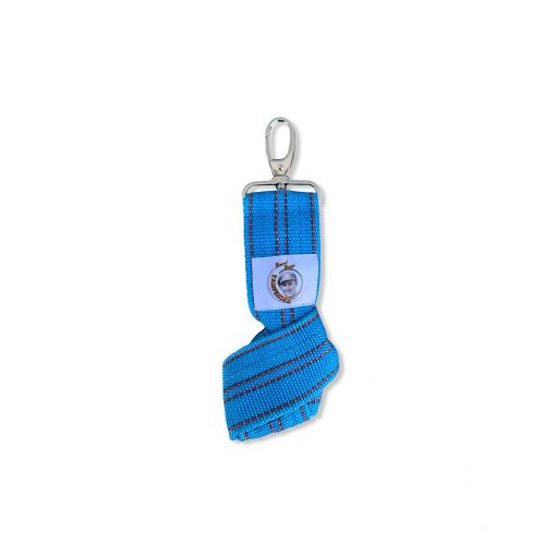 Beadbags Tampenjan Schlüsselanhänger knoten aus recycelten Hochseespanngurten Blau vorne
