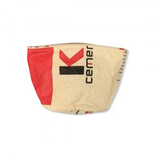 Beadbags Universal-/ Pflanzenbehälter aus recycelten Zementsack Ri33 Rot vorne