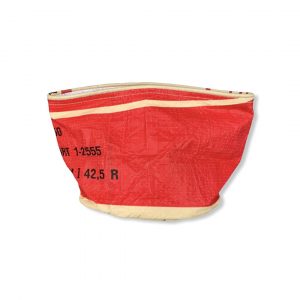 Beadbags Universal-/ Pflanzenbehälter aus recycelten Zementsack Ri33 Rot hinten