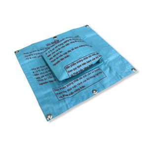 Beadbags Upcycling Wandtaschen aus recycelten Reissack RiG1 hellblau liegend