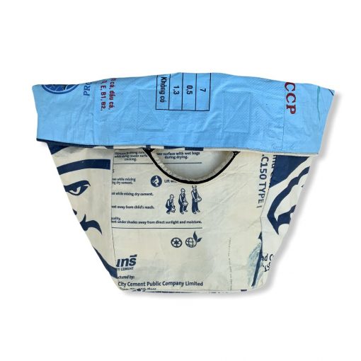 Beadbags Große Universaltasche /Wäschesack aus recycelten Zementsack CRL24 Blau