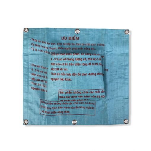 Beadbags Upcycling Wandtaschen aus recycelten Reissack RiG1 Hellblau vorne
