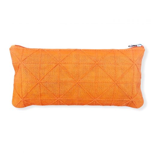 Federmappe aus reused Moskitonetz in orange | Beadbags
