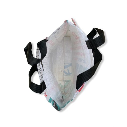 Beadbags Kleine Einkaufstasche aus recycelten Reissack Ri5 Weiß oben