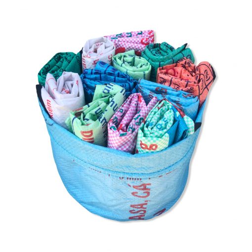 Beadbags Einkaufstaschen aus Reissack in verschiedenen Farben von oben in Beadbags Utensilo | Beadbags