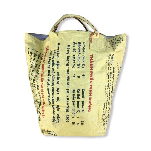 Wäschesack Koi Fische aus recycelten Reissack in gelb | Beadbags