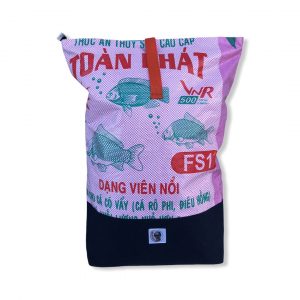 Life Backpack Rucksack Fische aus recycelten Reissack in rosa | Beadbags