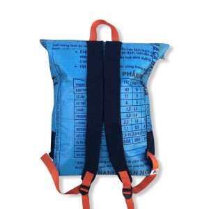 Beadbags Life Backpack aus recycelten Reissack Ri99 Mittelblau 11