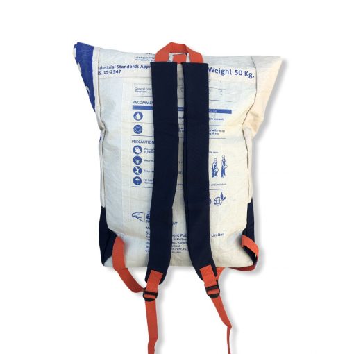 Life Backpack Rucksack aus recycelten Zementsack in blau | Beadbags