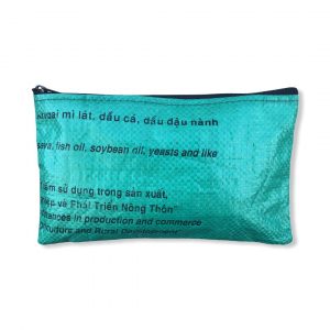 Schlampermäppchen aus recycelten Reissack in dunkelgrün | Beadbags