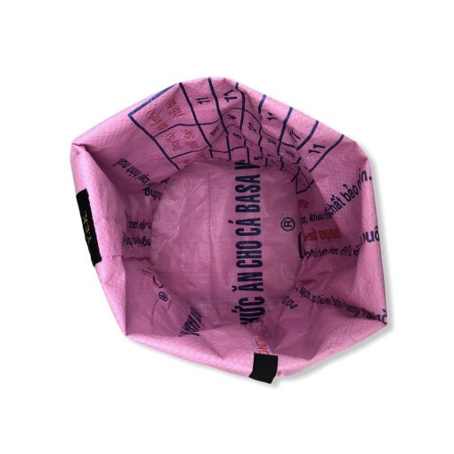Pflanzenbehälter aus recycelten Reissack in blau rosa | Beadbags