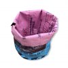 Pflanzenbehälter aus recycelten Reissack in blau rosa | Beadbags