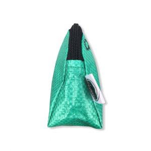 Kosmetiktasche aus recycelten Reissack in dunkelgrün | Beadbags