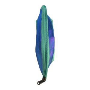 Kosmetiktasche aus reused Moskitonetz in blau und grün | Beadbags