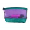 Kosmetiktasche aus reused Moskitonetz in rosa und grün | Beadbags