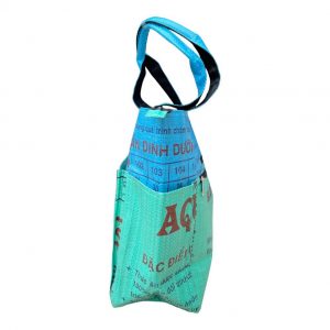 Beadbags Ri82 Shopper Tasche/Strandtasche/Badetasche mittelblau/mittelgrün seitlich