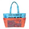 Beadbags Ri82 Shopper Tasche/Strandtasche/Badetasche hellblau/orange vorderseite