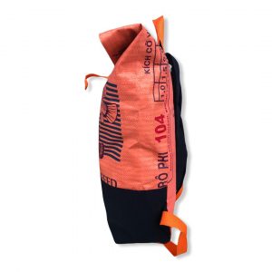 Life Backpack Rucksack aus recycelten Reissack in orange | Beadbags