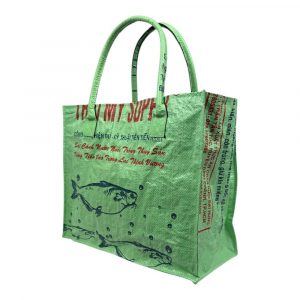 Alternative view of Beadbags Einfache Einkaufstasche aus recycelten Reissack Ri94 hellgrün 8