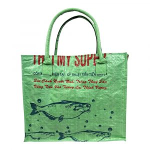 Beadbags Einfache Einkaufstasche aus recycelten Reissack Ri94 hellgrün 8