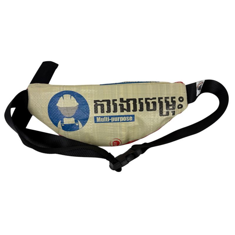 Beadbags Gürteltasche aus recycelten Reissackmaterial Ri76 cement blau – Bild 3