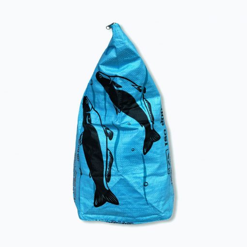 Großer nachhaltiger Wäschesack mit Reißverschluss aus recycelten Reissack in hellblau Ri7 12 – Bild 2