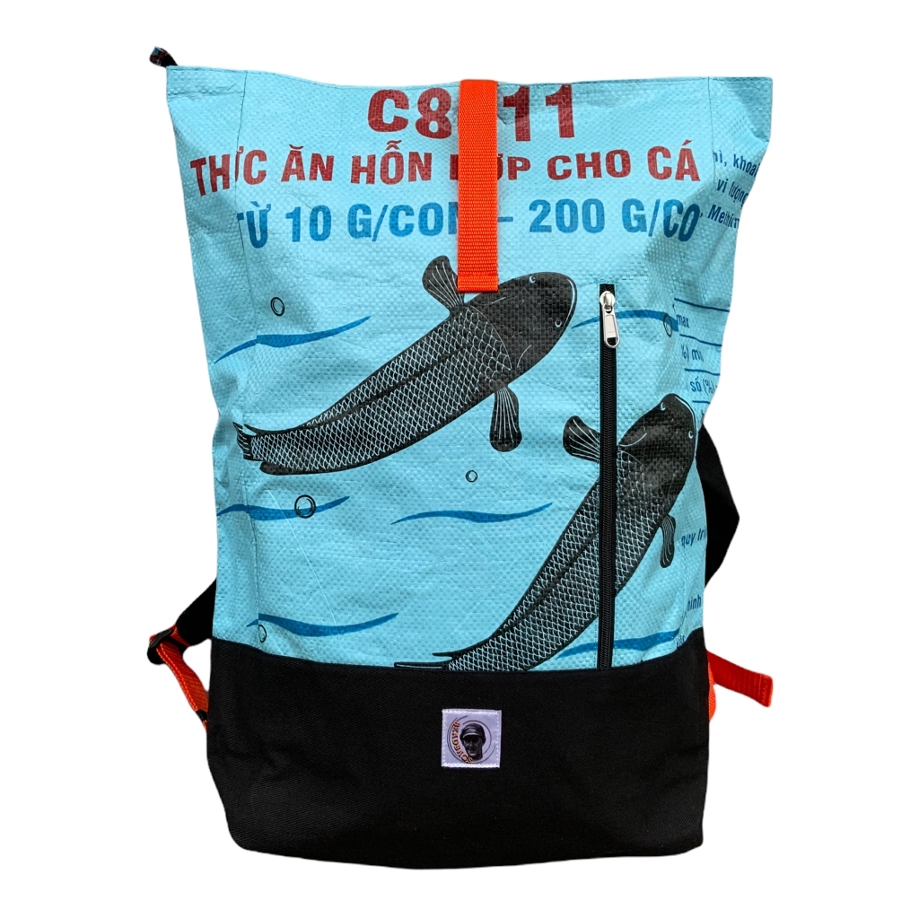 Beadbags Life Backpack aus recycelten Reissack Ri99 Hellblau 12