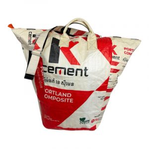 Beadbags Große Universaltasche / Wäschesack aus recycelten Zementsack TJ9L (Large) zement rot