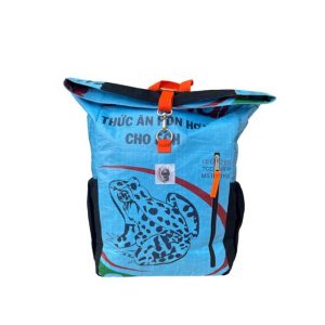 Beadbags Life Backpack Ri100 hellblau gepunkteter Frosch vorderseite