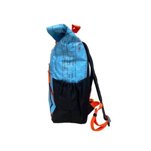 Beadbags Life Backpack Ri100 hellblau gepunkteter Frosch seitlich