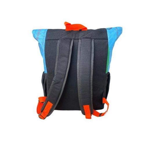 Beadbags Life Backpack Ri100 hellblau gepunkteter Frosch rückseite